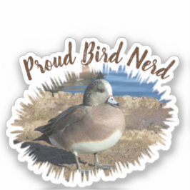Pegatina Orgulloso pájaro Nerd Hobby Birder Duck Birdwatchi