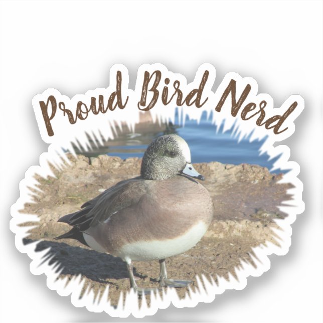 Pegatina Orgulloso pájaro Nerd Hobby Birder Duck Birdwatchi (Anverso)
