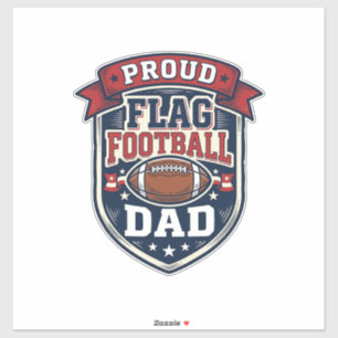 Pegatina Orgulloso Papá de Fútbol Americano Insignia Patrió