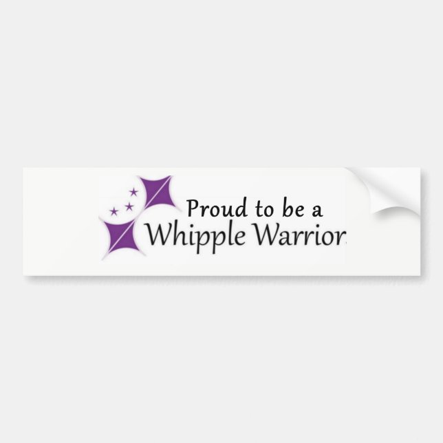 Pegatina orgulloso ser un guerrero de Whipple (Frente)