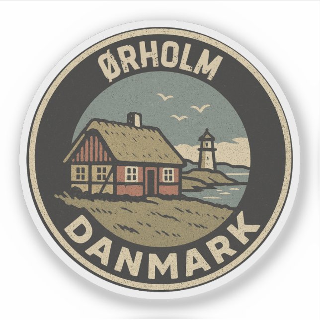 Pegatina Ørholm, Dinamarca Danmark  (Anverso)