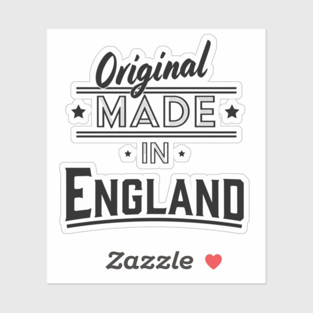 Pegatina Original hecho en Inglaterra (Hoja)