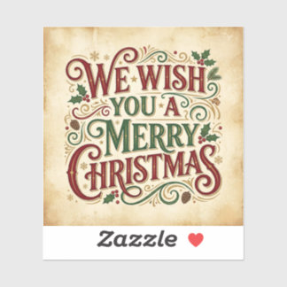 Pegatina Ornamental Christmas Calligraphy