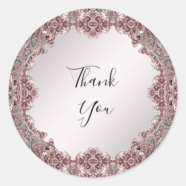 Pegatina Ornamental Rosa (Anverso)