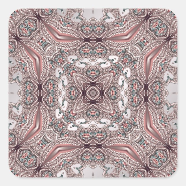 Pegatina Ornamental Rosa (Anverso)