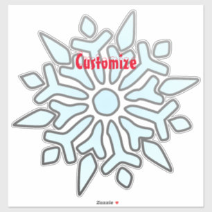 Pegatina Ornamento navideño de Snowflake Thunder_Cove