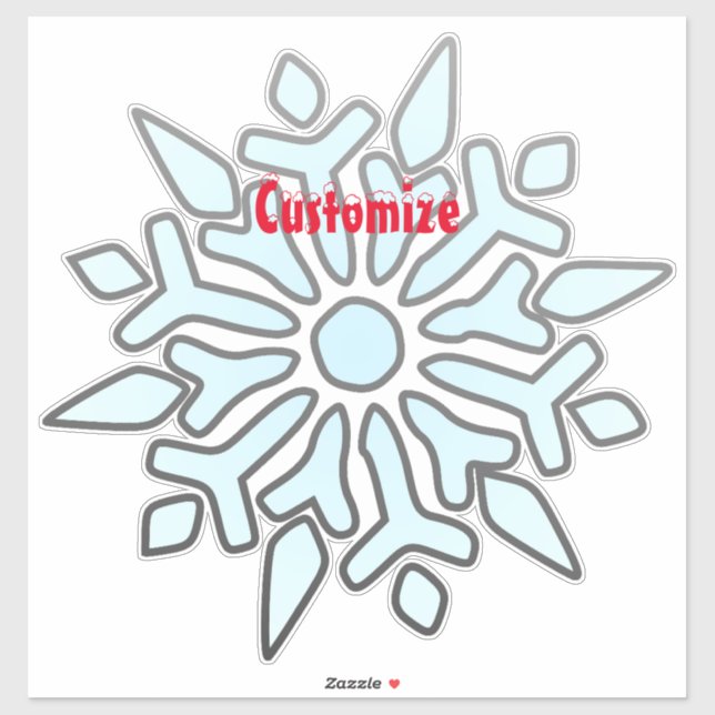 Pegatina Ornamento navideño de Snowflake Thunder_Cove (Hoja)