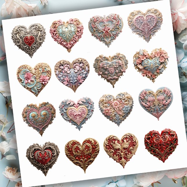 Pegatina Ornate Heart (Subido por el creador)