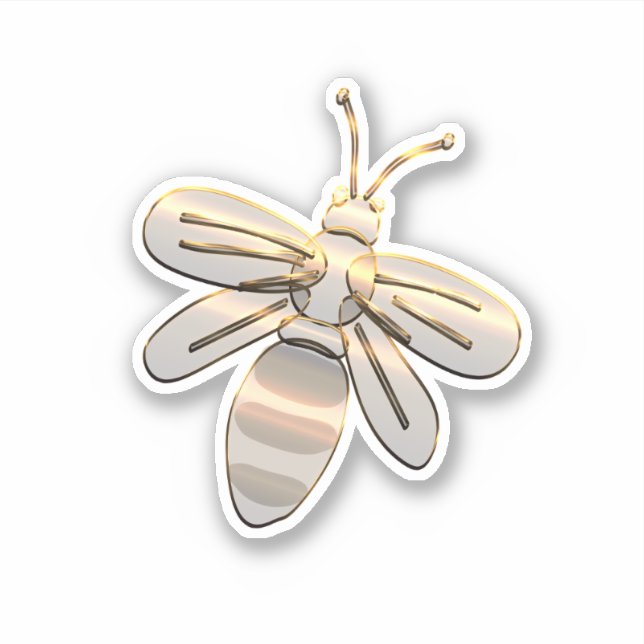 Pegatina Oro Bee (Anverso)