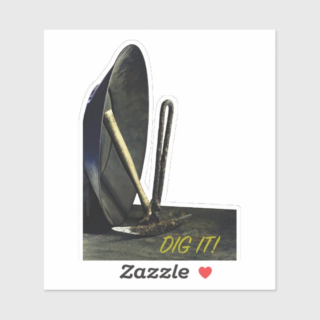 Pegatina ¡Oro cavando Oro Tómalo por Ti! (Hoja)