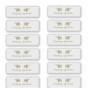 Pegatina Oro Eyelash Belleza Logotipo Empaque
