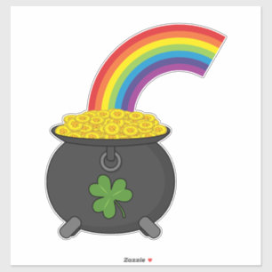 Pegatina Oro Personalizado arcoiris