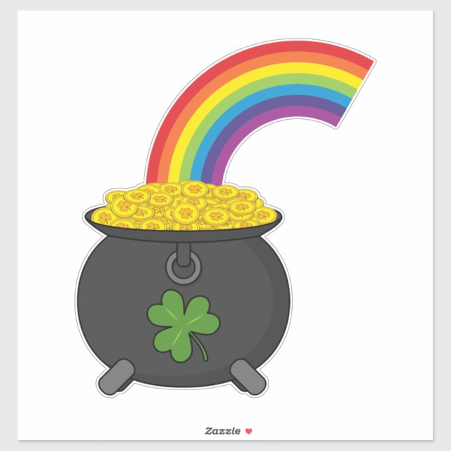 Pegatina Oro Personalizado arcoiris (Hoja)