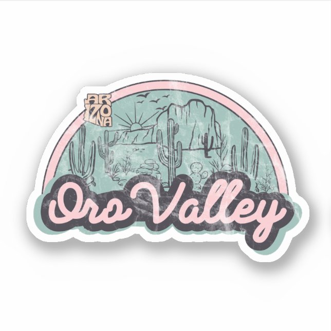 Pegatina Oro Valley, Arizona  (Anverso)