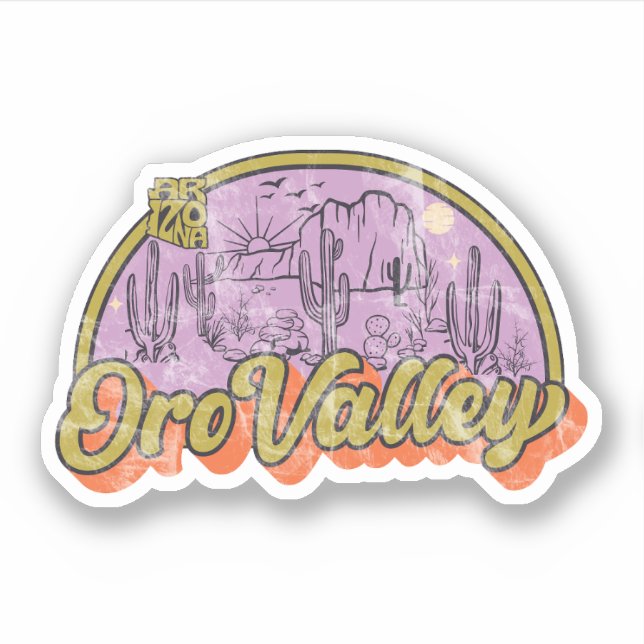 Pegatina Oro Valley, Arizona  (Anverso)