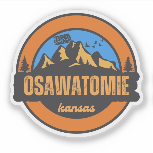 Pegatina Osawatomie, Kansas (Anverso)