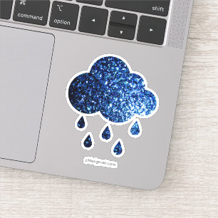 Pegatina Oscuro Azul profundo brillante purpurina chispas