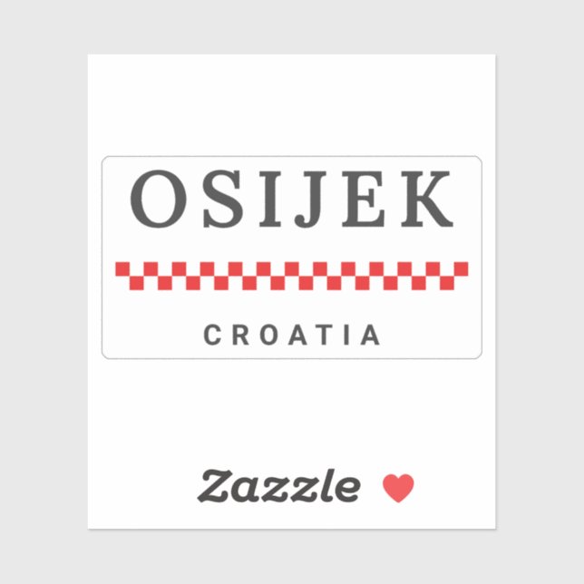 Pegatina Osijek City Croatia (Hoja)