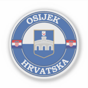 Pegatina Osijek Croatia Circle Emblem