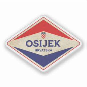 Pegatina Osijek Croatia Vintage