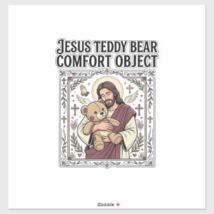 Pegatina Osito de peluche Jesús Objeto de consuelo Jesús Os