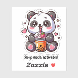 Pegatina Osito Panda Boba Tea