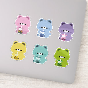 Pegatina Oso Boba arcoiris