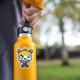 Pegatina Oso de color con la bandera del orgullo AroAce del