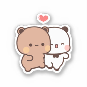 Pegatina Oso de Kawaii Chubby Mochi Panda