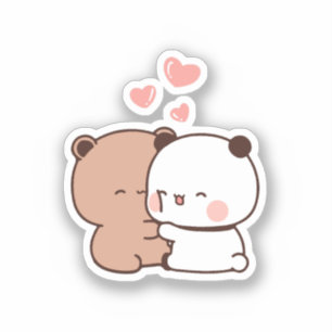 Pegatina Oso de Kawaii Chubby Mochi Panda