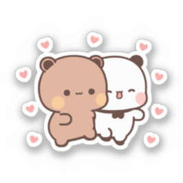 Pegatina Oso de Kawaii Chubby Mochi Panda