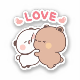 Pegatina Oso de Kawaii Chubby Mochi Panda