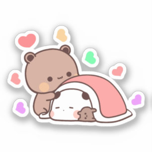 Pegatina Oso de Kawaii Chubby Mochi Panda