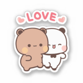 Pegatina Oso de Kawaii Chubby Mochi Panda