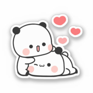 Pegatina Oso de Kawaii Chubby Mochi Panda