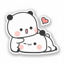Pegatina Oso de Kawaii Chubby Mochi Panda
