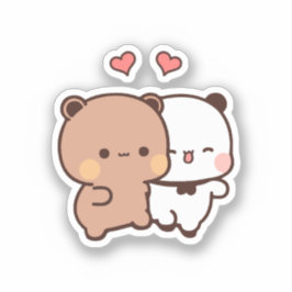 Pegatina Oso de Kawaii Chubby Mochi Panda