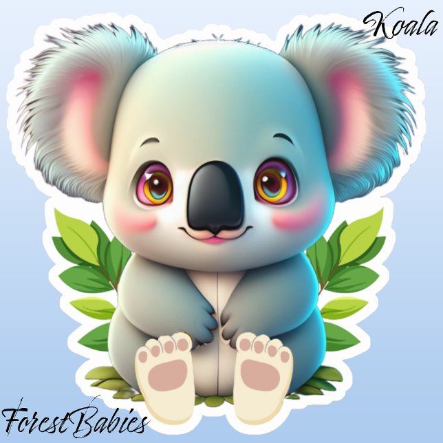 Pegatina Oso de Koala, naturaleza salvaje de la naturaleza  (🐨 Koala ForestBabies Sticker)