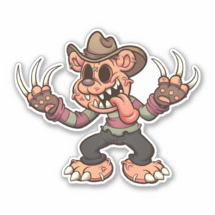 Pegatina Oso de miedo - ¿Fred?