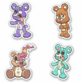 Pegatina Oso de miedo - Zombies