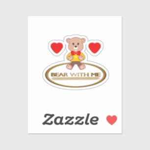 Pegatina Oso de peluche conmigo