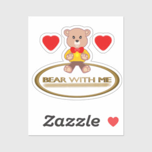 Pegatina Oso de peluche conmigo