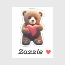 Pegatina Oso enamorado