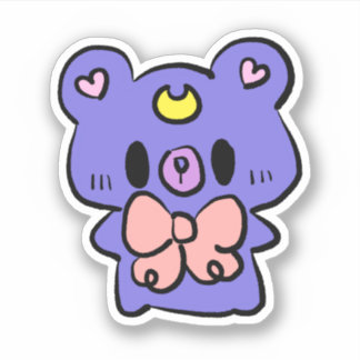 Pegatina Oso lunar lindo sticker Kawaii para chicas anime