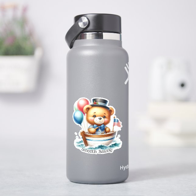 Pegatina Oso Marinero Teddy (hidrofrasco)