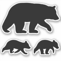 Oso negro con cubos Silhouettes Conjunto de Pegati