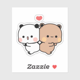 Pegatina Oso panda, bubu y dudu amor