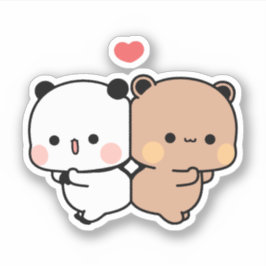 Pegatina Oso panda, bubu y dudu amor