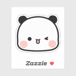 Pegatina Oso panda, bubu y dudu, bubu facial