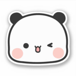 Pegatina Oso panda, bubu y dudu, bubu facial